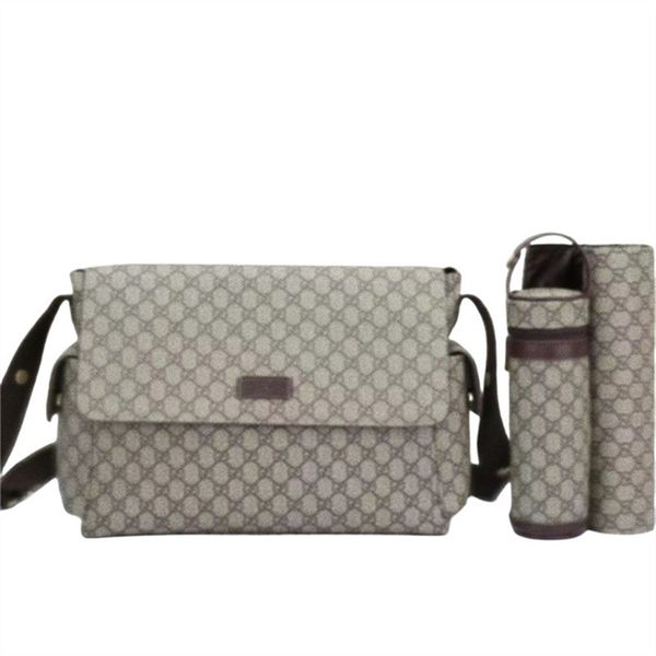 

designer diaper bag waterproof mom bag 3 set diaper bag baby baby zipper brown plaid print a55