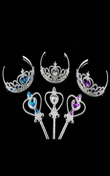 

fashion princess style hair accessories crown and magic stick lovely birthday party cosplay for girls multi colors choicea195372704, Slivery;white