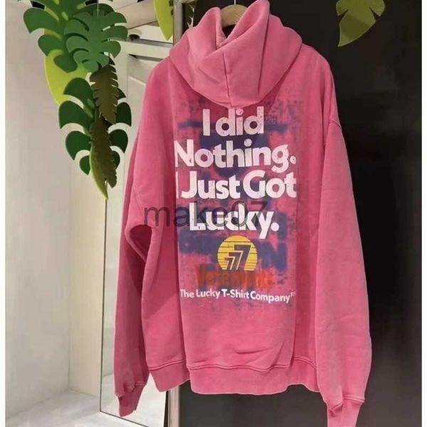

men's hoodies sweatshirts 23ss vetements hoodies graffiti speckle letter print embroidery pink hoode sweatshirts vtm for men women j230, Black