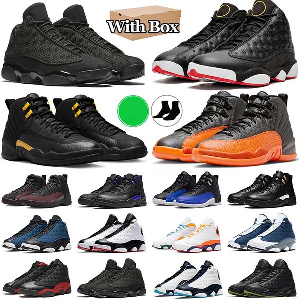 

men basketball shoes jumpman 12 13 mens trainers reverse taxi 12s brilliant orange 13s black cat royal women outdoor sports sneakers with bo