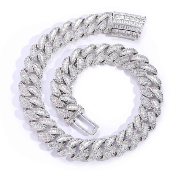 

iced out bracelet cuban link chains for men men's necklace miami women's necklace diamond gold necklace designer necklace ing, Silver