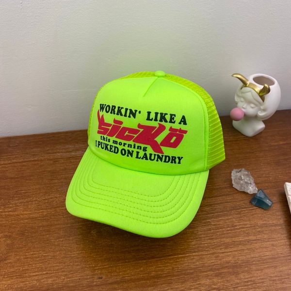 

ball caps ian connor sicko trucker hat american retro truck hat baseball cap atlanta limited trend street skateboard hat curved brim 230802, Blue;gray