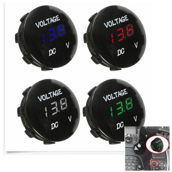 

new universal voltmeter waterproof voltage meter digital volt meter gauge red led for dc 12v24v car motorcycle auto truck new arrivezz