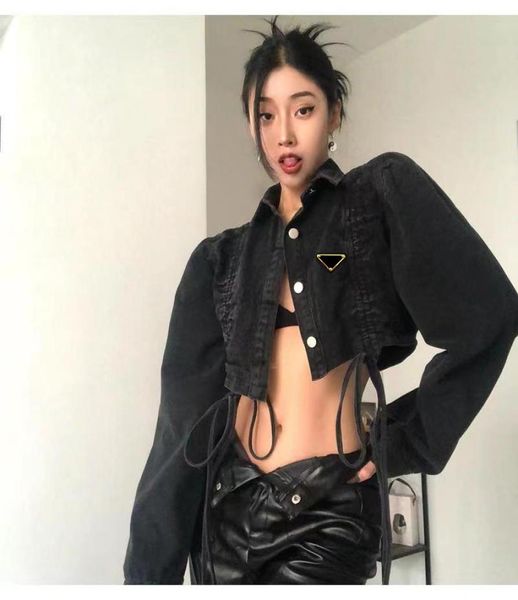 

women jackets jeans denim with zippers button slim for lady outwear windbreaker coat spring autumn fashion style jacket sun protec3323303, Black;brown