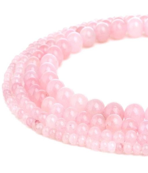 

tsunshine natural rose quartz gemstone round loose stone beads for diy jewelry making european 1 strand 4mm10mm7403929, Black