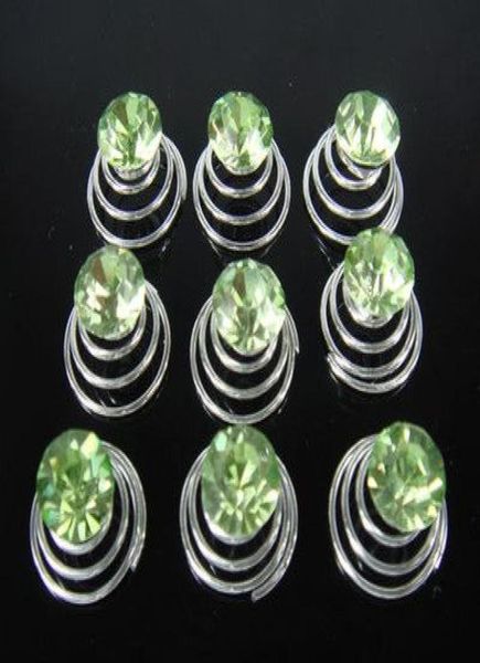 

new arrive 100pcs light green color wedding bridal ctystal hair pin hair s spins pins8745208, Golden;silver