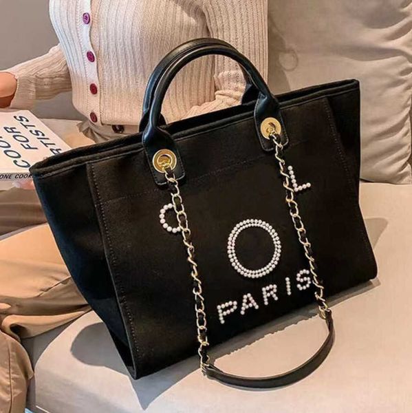 

women's luxury classic evening bags pearl beach handbag brand cc designers women tote bag large capacity female backpack small portable, Black;red