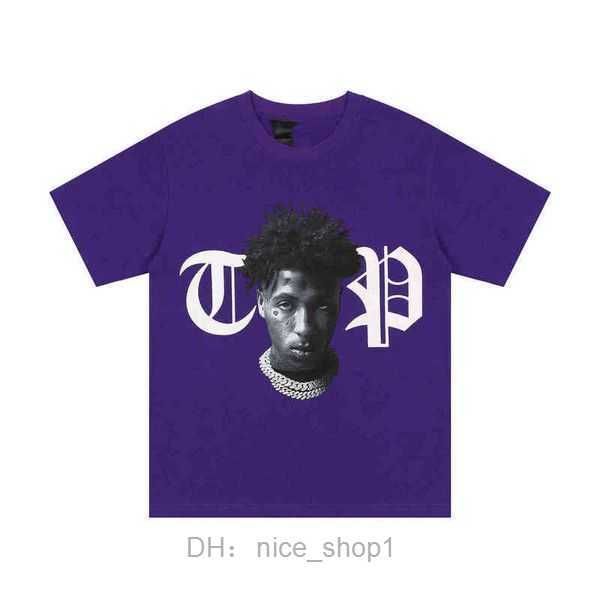 

v lone x youngboy co men's t-shirts portrait print back white short sleeve loose men and women hip hop large v letter lovers 7qpj, White;black