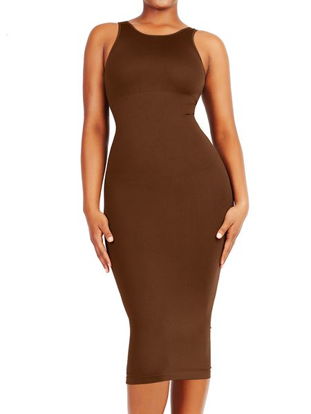 

women's shapers seamless shapewear skims dress bodysuit women u backless fajas colombianas lounge long slip dress belly control body sh, Black;white