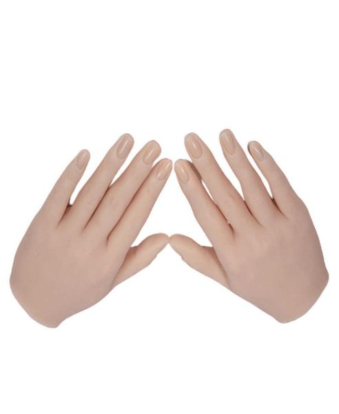 

for silicone practice hands nails lifesize mannequin female model display hands false nail finger nail art training faux hand q0517387602, Red;gold