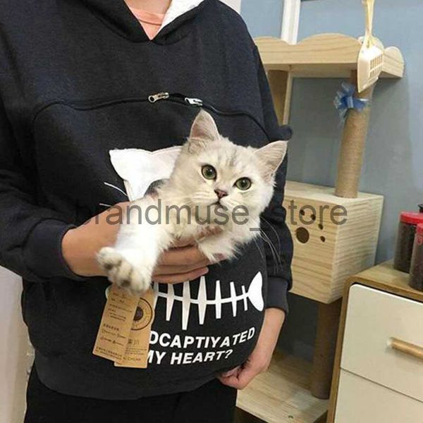 

women's hoodies sweatshirts women hoodies sweatshirt winter animal pouch hood pullover blouse lady carry cat breathable oversized swea, Black