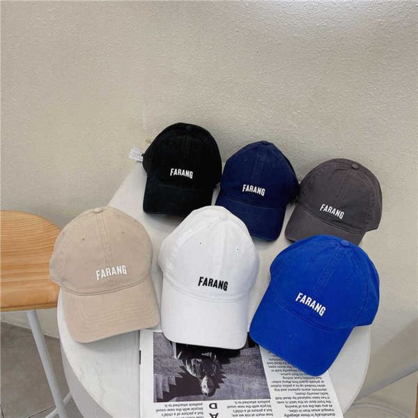 

r luxury baseball cap female harajuku letter farang lovers ins spring and autumn korean version sun protection sun hat male, Blue;gray
