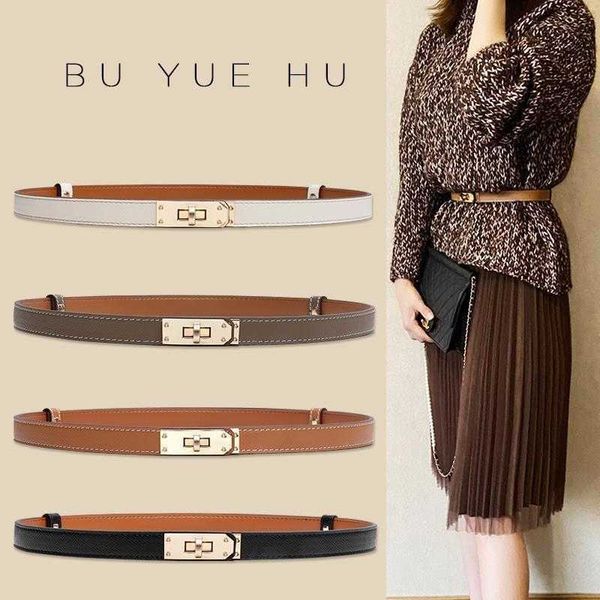 

designer h family kelly belt women's genuine leather versatile summer dress waist closure decoration kelly suit pants belt njim, Black;green