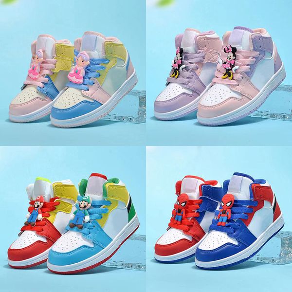 

kids shoes 1s toddler 1 cartoon basketball shoe children boys basketball black mid sneaker chicago blue trainers baby kid youth infants spor