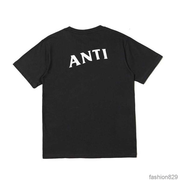 

men's t shirts fashion anti social club cross print t-shirt casual couple short loose design8855s, White;black