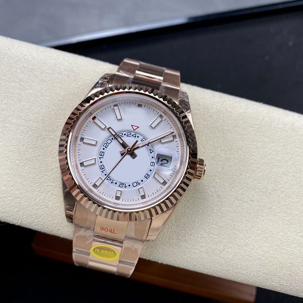 

SKY Men's Watch Luxury Automatic 42mm Watch Air Dual Rotation Function White Dial 904L Stainless Steel Strap Designer Watch DHgate, Blue