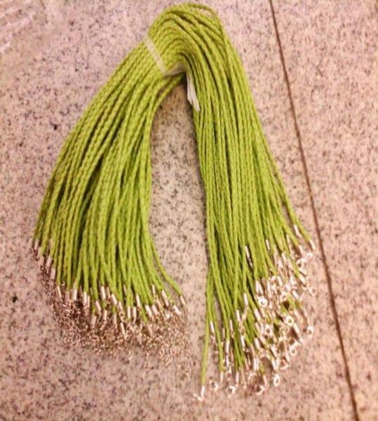

3 mm pu leather braid necklace cords with lobster clasp for diy jewelry 18 assorted 100pcslot89801622185043, White;red
