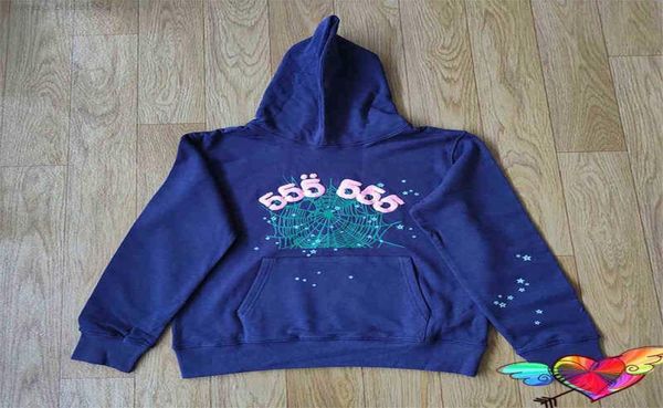 

men's hoodies sweatshirts dark blue young thug men women foam print green web hooded pullovers t220802s12165710, Black