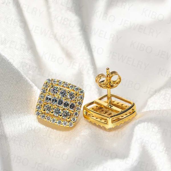 

wholesale set gold plated 925 sterling silver vvs moissanite diamond stud, Golden
