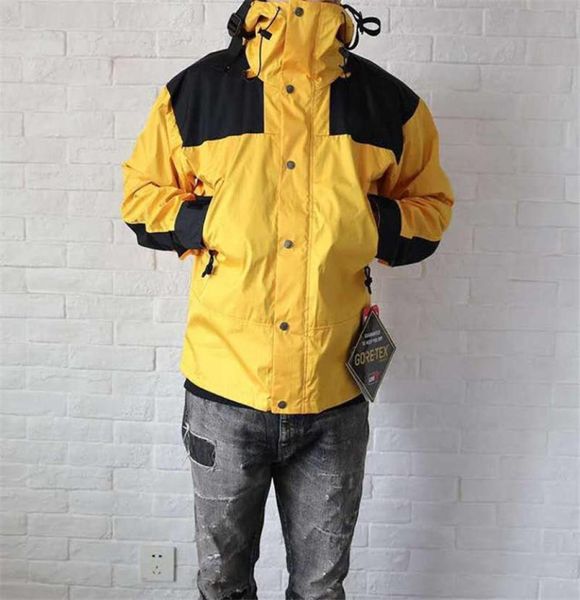 

autumn men039s street style outdoor sports stitching collarcolored blazer with hood windproof waterproof moutain jacket in eig6513006, Black;brown