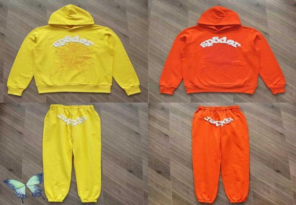 

men's hoodies sweatshirts orange hoodies sweatshirt suit young thug sweatpant set t2212164852961, Black