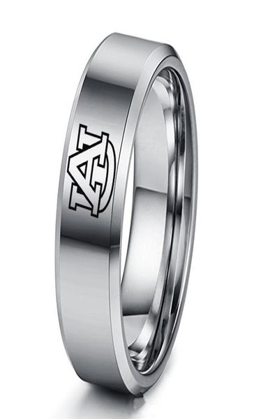 

auburn tigers whole stainless steel rings mix styles gifts for men women fashion jewelry party gifts wedding band brand new1118968, Silver