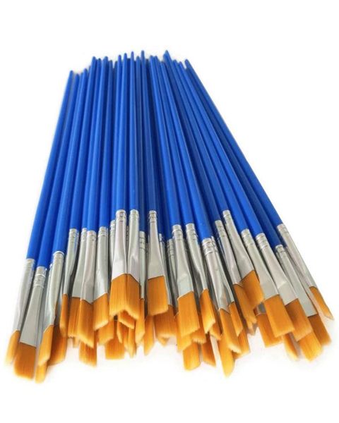 

paint brush set 400 pieces of children039s nylon flat hair small oil watercolor paint children039s painting tool set8195686