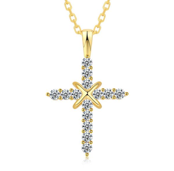 

n41001 retro silver charm pendant full ice out cz simulated diamonds catholic crucifix necklace with long cuban chain3235389