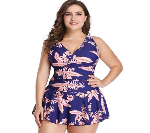 

plus 3xl size women skirt swimwear bikini dress set push up onepiece swimsuit bathing suit swimming suit8587177, Black