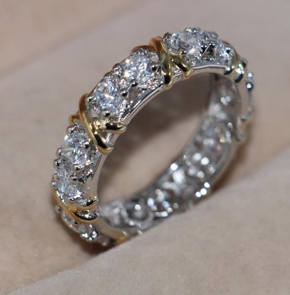 

victoria wieck eternity women 3mm z simulated diamond 10kt yellow white gold filled wedding ring engagement band sz 5115693077, Slivery;golden