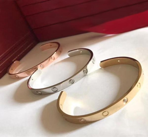

316l stainless steel jewelry bangle classic open love bracelet fashion luxury jewelry for men and women5631405, Black