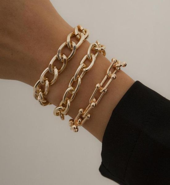 

link chain modern jewelry metal bracelet 2021 design temperament selling for girl lady fine accessories60678784963275, Black