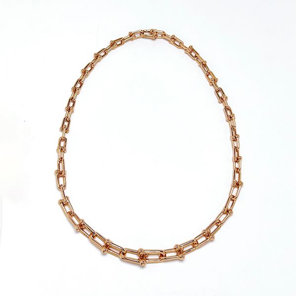 

pendant necklaces 925 sterling silver thick necklace gradient u shape women men fashion luxury jewelry 18k gold plated party couple gift 230