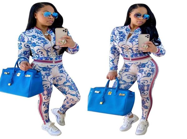 

fashion women039s two piece pants suit with digital printing beauty style 2 pieces suit tracksuit women spring outfits woma9120559, White