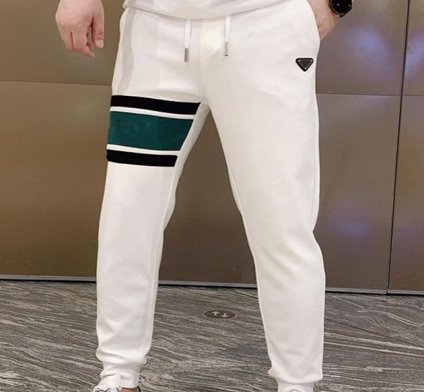 

2022 new fashion cargo pants men solid color big pockets red stripes patchwork casual streetwear sweatpants9288092, Black
