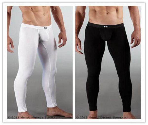 

whole n2n mens underwear cotton thin warm pants trousers long underwear jeans backing pants4817565, Black
