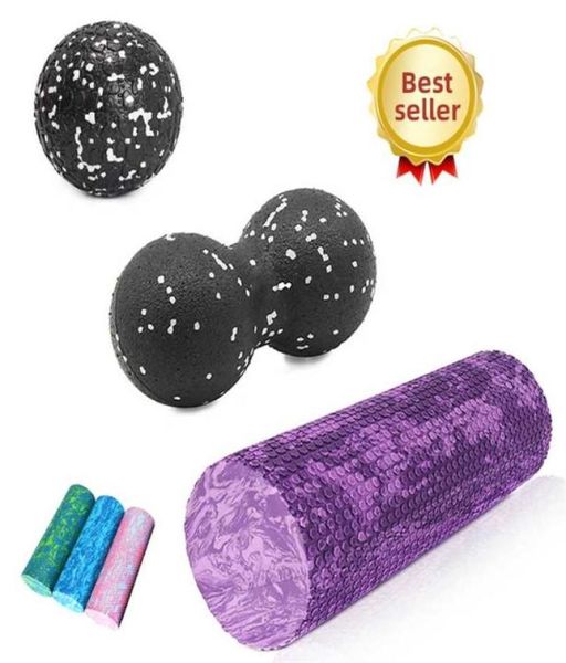 

gym fitness yoga foam roller peanut ball set pilates block massage for therapy relax exercise relieve stress 21122465811726392575