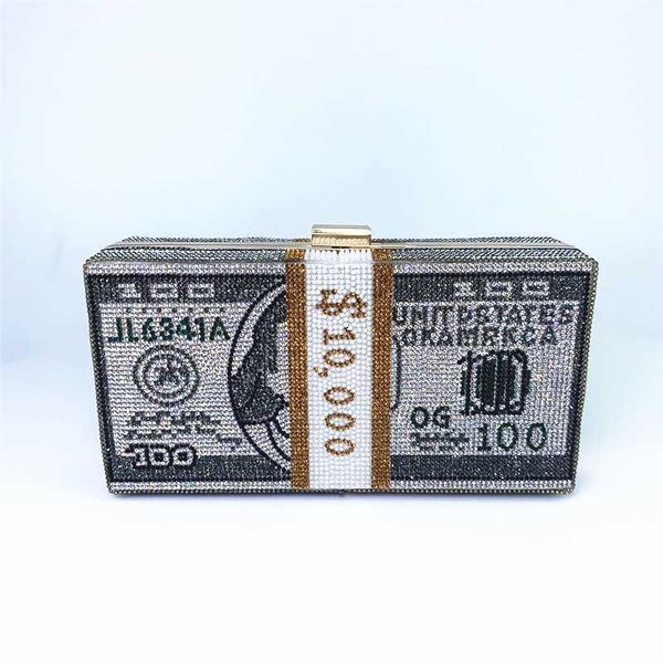 

2023 new us dollar dinner package full diamond small square bag inlaid fashion water female 230804