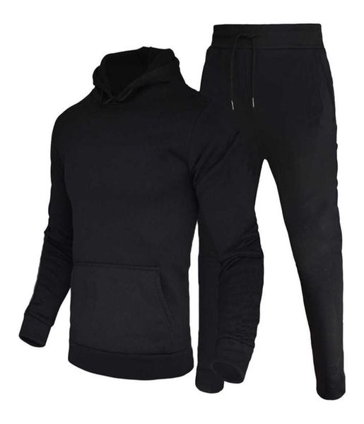 

men039s tracksuits men039s tracksuit set hoodie and sweatpants 2 piece man clothing winter casual sport hoodi men women pull2587743, Gray