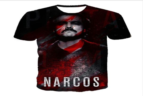 

summer style fashion menswomens narcos pablo escobar funny 3d print casual tshirt abcq001713029600, White;black