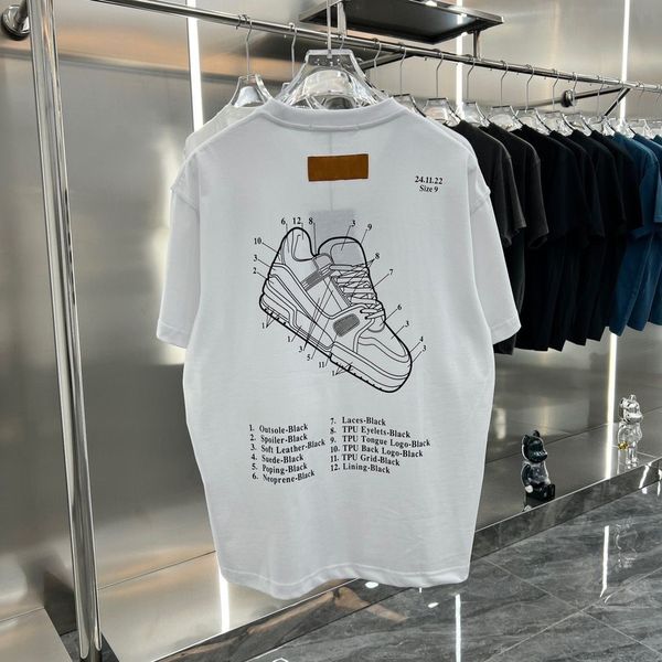 

mens women designers t shirt loose fashion brands summer casual shirt luxurys clothing street shorts sleeve clothes t-shirts s-xxxl, White;black