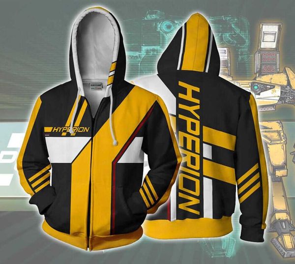 

bianyilong 2018 new men hooded hyperion 3d printed hoodies casual tracksuit casual zipper hoodie hooded hip hop t2006087123421, Black