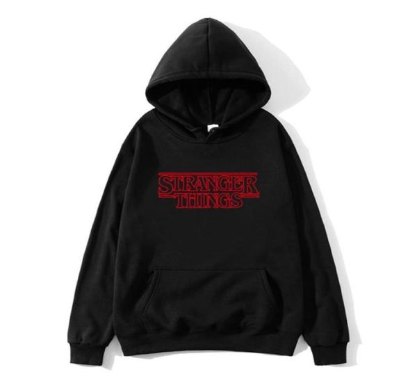 

new stranger things hoodie tracksuit boys menwomen hood stranger thing movie tv show hoodies harajuku streetwear sweatshirts7813598445871, Black