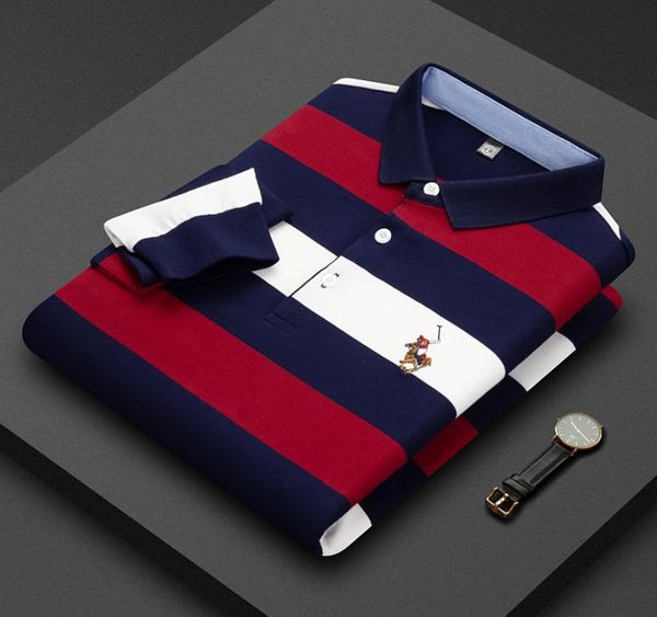 

autumn arrival long sleeve polo shirt men stylish embroidery brand polo shirts casual business cloth 2103295985920, White;black