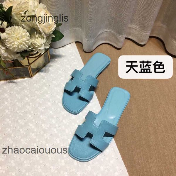 

women's summer slippers oran versatile slipper bear women sandal designer herm shoes color matching leatherm one line for tourism wear