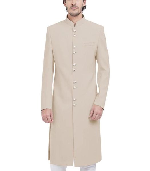 

men039s suits blazers formal long men coat elegant outdoor daily sherwani mandarin collar wedding groom robe dinner banquet p8589196, White;black