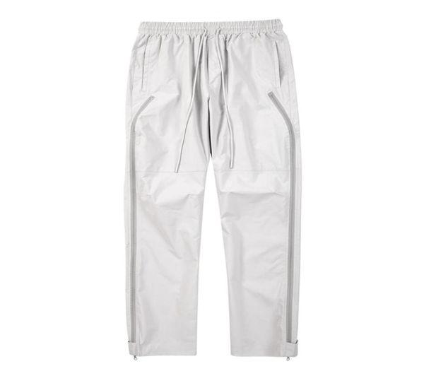 

pants side zipper waterproof drawstring men baggy casual overalls trousers7580034, Black;brown