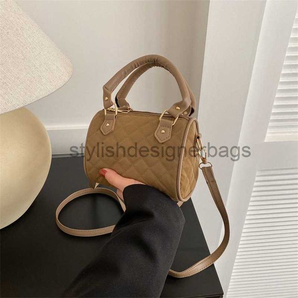 

shoulder bags lingge women's bag 2023 new fashion handbag solid color texture mini crossbody bag boston pillow bagstylishdesignerbags