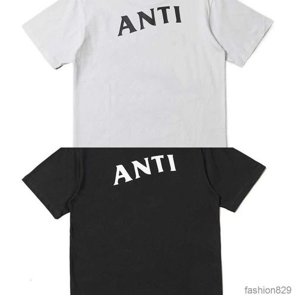 

men's t shirts fashion anti social club cross print t-shirt casual couple short1665, White;black