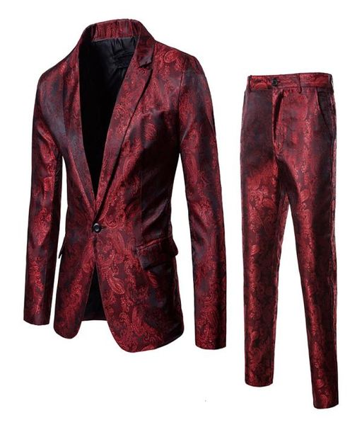 

mens suits blazers bar party dress stage wedding show suit master of ceremonies model mens twopiece set suit 2211184521558, White;black